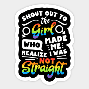 Shout Out To The Girl Lesbian Pride Lgbt Gay Flag Sticker